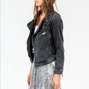 One Teaspoon BlackDistressed Denim Jacket Sz Xs